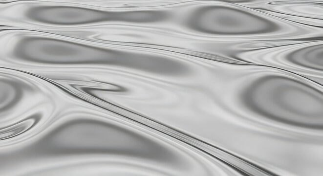 Silver Metallic Liquid Abstract Flow
