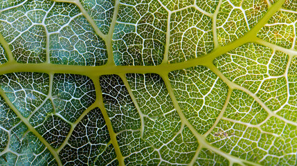 Intricate Leaf Veins: A detailed macro photograph showcases the delicate and complex network of veins within a single leaf, presenting a beautiful example of natural patterns.