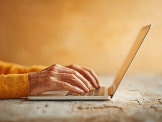 Poster - Sustainable Business Analytics Professional Using Laptop with ESG Data Interface for Carbon Emission Tracking and Environmental Impact Assessment