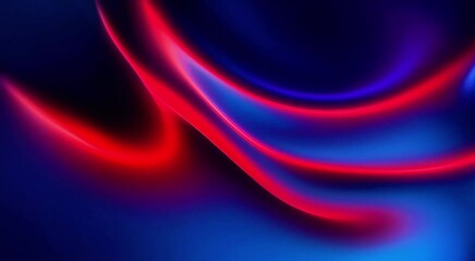 Poster - Abstract Video of Flowing Red and Blue Light with Yellow Highlights