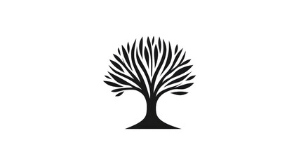 Poster - Stylized tree logo Transparent background, PNG