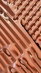 Poster - Abstract Copper Surface with Reflective Light and Detailed Texture in Motion
