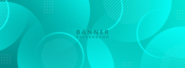 Leinwandbilder - Banner background,green gradations ,circl shape memphis,modern background,colorful.Vector eps 10