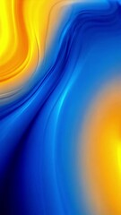 Poster - Abstract Video of Flowing Blue and Yellow Colors with Smooth Transitions
