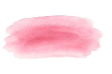 Poster - Soft pink watercolor stain forming an abstract shape, perfect for adding a touch of color to designs with transparent backgrounds