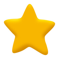 Leinwandbilder - The large, yellow pointed star. The edges of the star look rounded and do not have sharp corners like ordinary stars, giving a soft feeling.