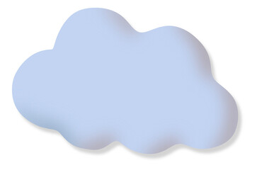 Leinwandbilder - Round clouds have a natural concave part, but they are made to look soft and uncomplicated.