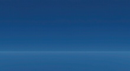 Poster - Abstract Blue Gradient Background with a Subtle Horizon Line and Minimalist Design