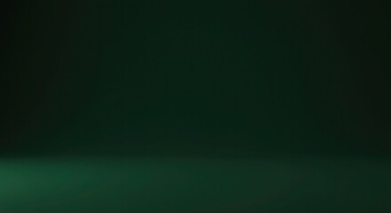 Poster - Dark Green Background Studio Render for Product Advertisement or Design