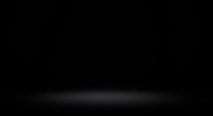 Poster - Dark Black Background with Subtle Lighting and Empty Space for Content