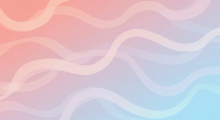 Poster - Abstract Colorful Wavy Pattern in Soft Pastel Shades for Background Design