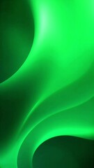 Poster - Abstract Green Fluid Motion Video with Smooth Curves and Dynamic Light