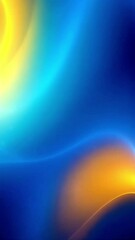 Poster - Abstract Video of Glowing Light and Color Transitions in Blue and Yellow