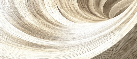 Fototapete - Abstract swirl pattern with beige and white curved lines creating a dynamic and flowing composition
