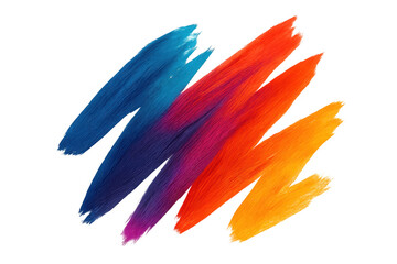 Fototapete - Colorful brushstrokes creating a vibrant artistic design, perfect for adding a touch of creativity to any project with its transparent background
