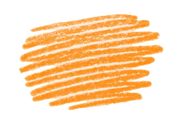 Poster - Orange pastel color scribble creating a textured effect on a transparent background, ideal for adding a touch of artistic flair to designs