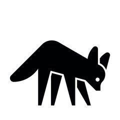 Poster - Fennec Fox Logo. Icon design. Template elements
