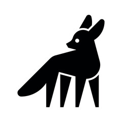 Poster - Fennec Fox Logo. Icon design. Template elements
