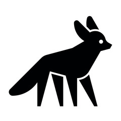 Poster - Fennec Fox Logo. Icon design. Template elements
