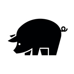 Poster - Pig Logo. Icon design. Template elements
