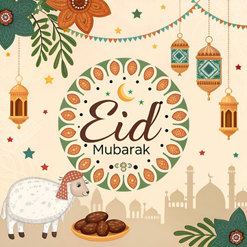 eid al adha islamic festival design eid mubarak