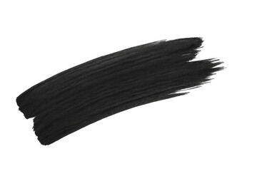 Poster - Diagonal black brush stroke creating a textured, artistic design element on a transparent background