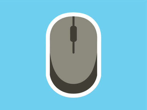 Flat Style Simple Computer Mouse Essential Basic Icon Design Element