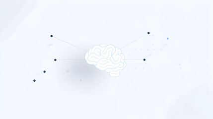 Poster - Digital Brain: A conceptual depiction of a digitally enhanced brain, showcasing intricate connections and a network of information processing.