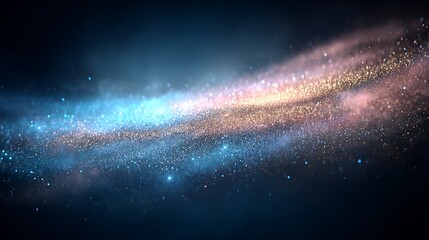 Wall Mural - Sparkling galaxy abstract background cosmic dust swirl