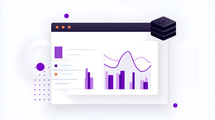 Poster - Data visualization: A sleek, modern graphic depicting data visualization, where vibrant bars and flowing curves illuminate insightful analytical findings, suggesting a digital interface.