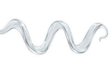 Poster - Transparent water wave surging, curving dynamically with crystalline clarity, embodying pristine movement and refreshing energy