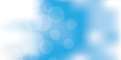 Poster - Design Template, Abstract Blurred White and Blue Background - Vivid Bright Wide Scale Multipurpose Creative Vector Design with Bokeh Effect for Advertise, Web, Greeting Cards, Events or Posters