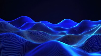 Fototapete - Blue neon gradient background with motion streaks designed to represent innovation in science futuristic business and digital technology