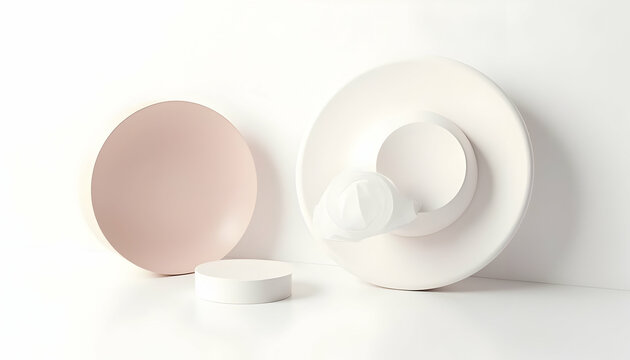 Minimalist Still Life with Geometric Shapes and Soft Lighting