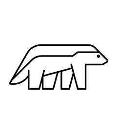 Poster - Honey Badger Logo. Icon design. Template elements

