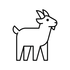 Poster - Goat Logo. Icon design. Template elements
