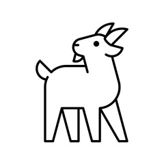 Poster - Goat Logo. Icon design. Template elements
