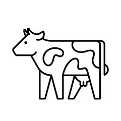 Poster - Cow Logo. Icon design. Template elements
