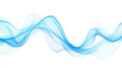 Fototapete - Bright blue speed lines flow in a minimal futuristic layout forming energetic wave borders with seamless direction