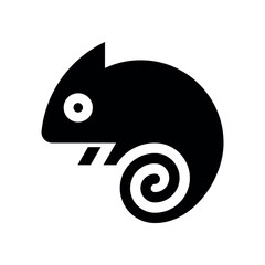 Poster - Chameleon Logo. Icon design. Template elements
