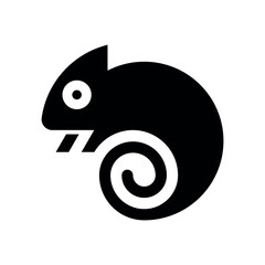 Poster - Chameleon Logo. Icon design. Template elements
