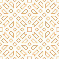 Poster - Modern Geometric Orange Shape Seamless Pattern Background Design for Decoration