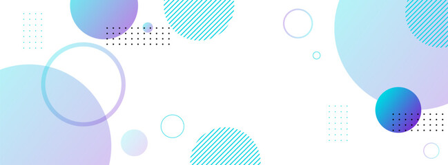 Leinwandbilder - Geometric banner background,blue and purple gradations colorful. shape line. halftone memphis .Modern background. For template business ,etc. Vector eps 10
