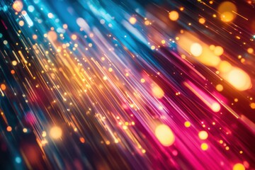 Fototapete - Vibrant abstract light streaks create a dynamic technology background, Vibrant Abstract Light Streaks Technology Background