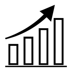 Poster - Growing bar graph chart showing business growth and success