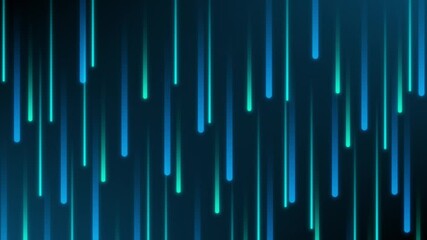 Poster - Abstract Blue Green Vertical Lines Light Streaks Loopable Motion Background Digital Futuristic Technology Data Stream Design