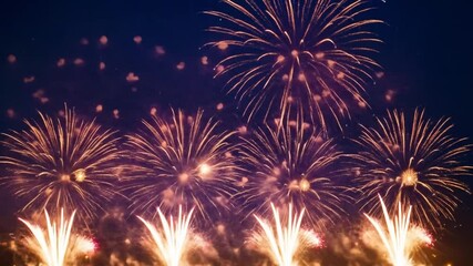 fireworks exploding in the night sky