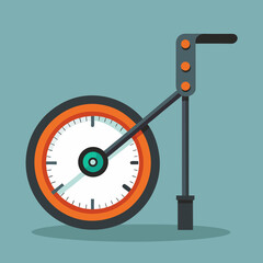 Poster - Abstract clock wheel design time management concept illustration