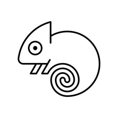 Poster - Chameleon Logo. Icon design. Template elements

