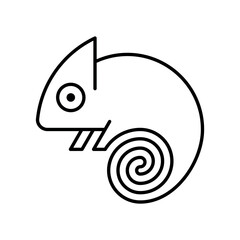 Poster - Chameleon Logo. Icon design. Template elements

